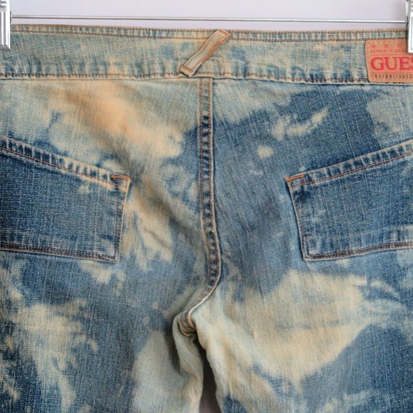 Guess Jeans Blue Acid Wash Tie Dye Size 32 Dyed - Picture 13 of 15